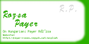 rozsa payer business card